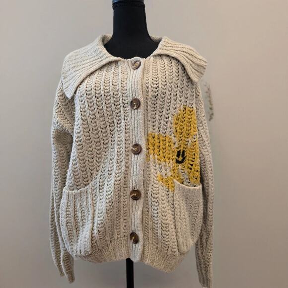 Pilcro by Anthropologie Flower Cardigan Sweater - Picture 3 of 12